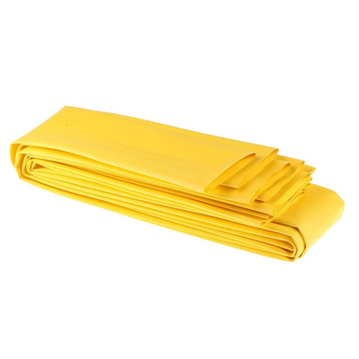 RS PRO Heat Shrink Tubing, Yellow 50.8mm Sleeve Dia. x 1.2m Length 2:1 Ratio