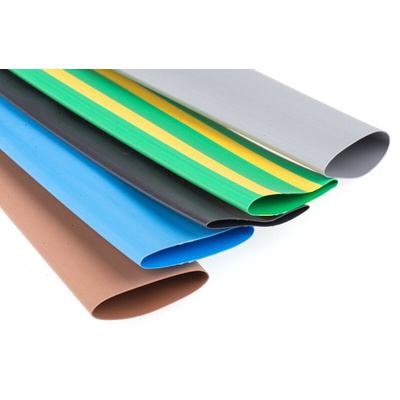 RS PRO Heat Shrink Tubing, Black, Blue, Green/Yellow, Red, White 6.4mm Sleeve Dia. x Set Length 2:1 Ratio