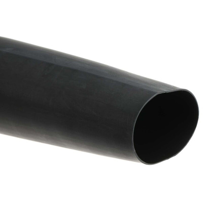 RS PRO Adhesive Lined Halogen Free Heat Shrink Tubing, Black 40mm Sleeve Dia. x 1.2m Length 3:1 Ratio