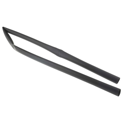 RS PRO Adhesive Lined Halogen Free Heat Shrink Tubing, Black 19.1mm Sleeve Dia. x 1.2m Length 3:1 Ratio