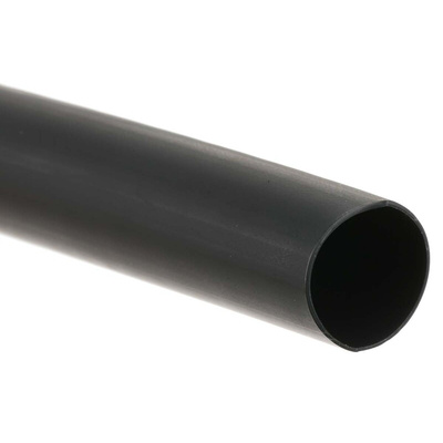 RS PRO Adhesive Lined Halogen Free Heat Shrink Tubing, Black 19.1mm Sleeve Dia. x 1.2m Length 3:1 Ratio