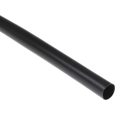 RS PRO Adhesive Lined Halogen Free Heat Shrink Tubing, Black 9mm Sleeve Dia. x 1.2m Length 3:1 Ratio