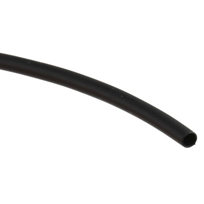RS PRO Heat Shrink Tubing, Black 1.6mm Sleeve Dia. x 25m Length 2:1 Ratio