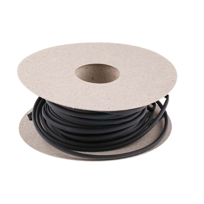 RS PRO Heat Shrink Tubing, Black 3.2mm Sleeve Dia. x 20m Length 2:1 Ratio