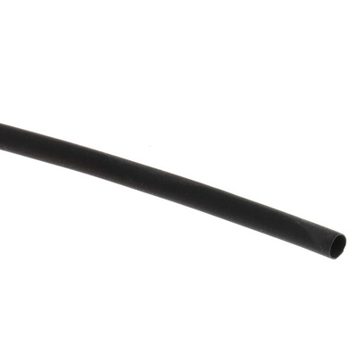 RS PRO Heat Shrink Tubing, Black 3.2mm Sleeve Dia. x 20m Length 2:1 Ratio