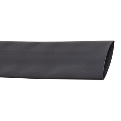 RS PRO Heat Shrink Tubing, Black 19.1mm Sleeve Dia. x 6m Length 2:1 Ratio