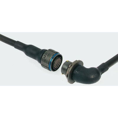TE Connectivity Straight Black, Polyolefin, 16.5mm