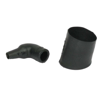 TE Connectivity Straight Black, Polyolefin, 24.6mm