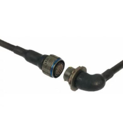 TE Connectivity Straight Black, Polyolefin, 24.6mm