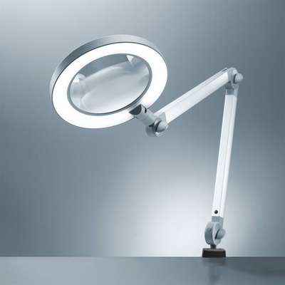 Waldmann MLD 750/850/D LED Magnifying Lamp with Table Clamp Mount, 3.5dioptre, 160mm Lens