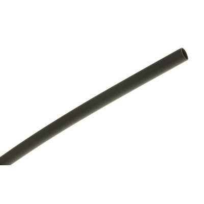 RS PRO Halogen Free Heat Shrink Tubing, Black 3.2mm Sleeve Dia. x 1.2m Length 2:1 Ratio