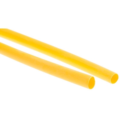 RS PRO Adhesive Lined Heat Shrink Tube, Yellow 6.4mm Sleeve Dia. x 1.2m Length 3:1 Ratio