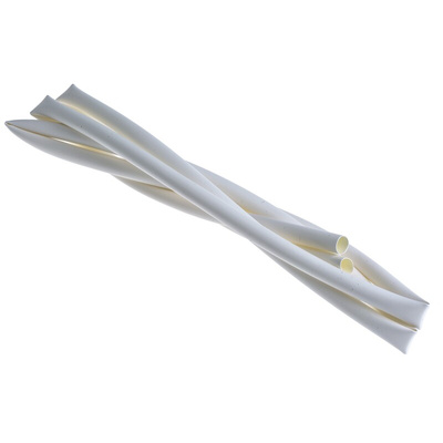 RS PRO Adhesive Lined Heat Shrink Tube, White 6.4mm Sleeve Dia. x 1.2m Length 3:1 Ratio