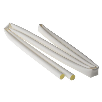 RS PRO Adhesive Lined Heat Shrink Tube, White 9.5mm Sleeve Dia. x 1.2m Length 3:1 Ratio