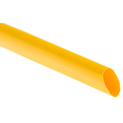 RS PRO Adhesive Lined Heat Shrink Tube, Yellow 19mm Sleeve Dia. x 1.2m Length 3:1 Ratio