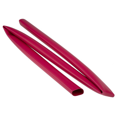 RS PRO Adhesive Lined Heat Shrink Tube, Red 24mm Sleeve Dia. x 1.2m Length 3:1 Ratio