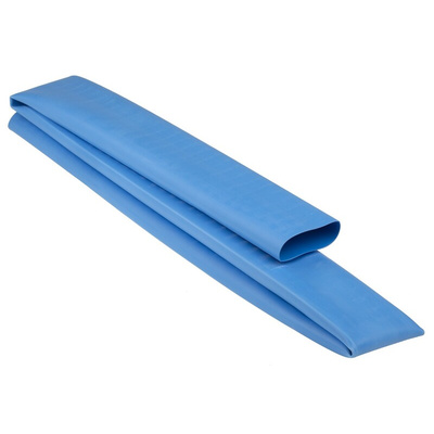 RS PRO Adhesive Lined Heat Shrink Tube, Blue 40mm Sleeve Dia. x 1.2m Length 3:1 Ratio