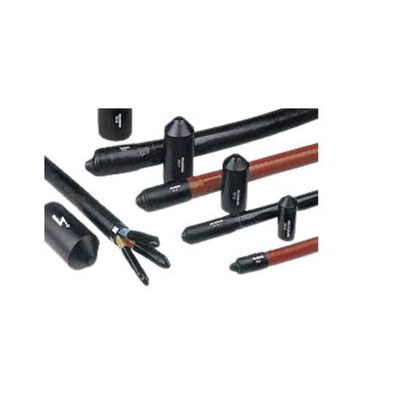 HellermannTyton End Cap Black, Cross Linked (PO-X), Polyolefin Adhesive Lined, 20mm