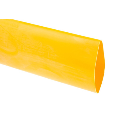 RS PRO Halogen Free Heat Shrink Tubing, Yellow 38.1mm Sleeve Dia. x 1.2m Length 2:1 Ratio