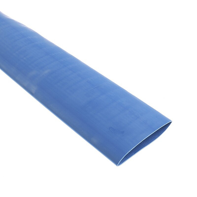 RS PRO Halogen Free Heat Shrink Tubing, Blue 38.1mm Sleeve Dia. x 1.2m Length 2:1 Ratio