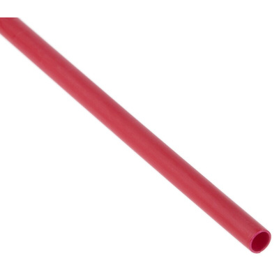 RS PRO Halogen Free Heat Shrink Tubing, Red 3.2mm Sleeve Dia. x 1.2m Length 2:1 Ratio