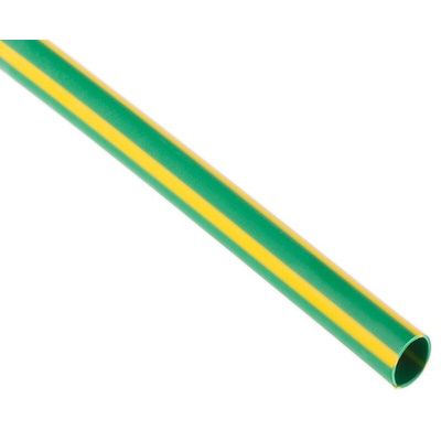RS PRO Halogen Free Heat Shrink Tubing, Green 6.4mm Sleeve Dia. x 1.2m Length 2:1 Ratio