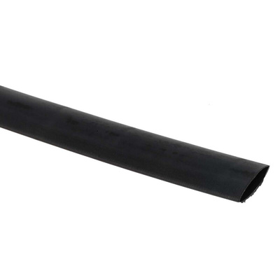 RS PRO Heat Shrink Tubing, Black 9.5mm Sleeve Dia. x 300mm Length 2:1 Ratio