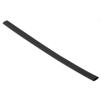 RS PRO Heat Shrink Tubing, Black 12.7mm Sleeve Dia. x 300mm Length 2:1 Ratio