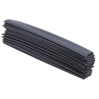 RS PRO Heat Shrink Tubing, Black 25.4mm Sleeve Dia. x 300mm Length 2:1 Ratio