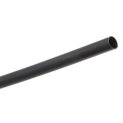 RS PRO Halogen Free Heat Shrink Tubing, Black 6.4mm Sleeve Dia. x 300mm Length 2:1 Ratio