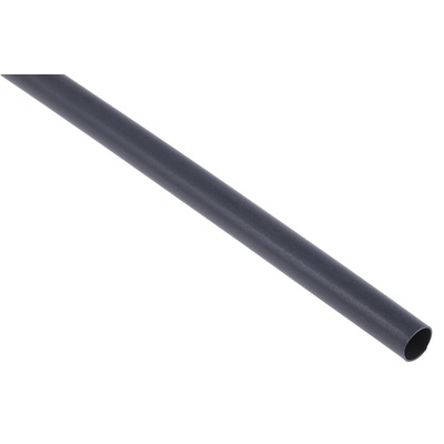 RS PRO Adhesive Lined Heat Shrink Tubing, Black 6.4mm Sleeve Dia. x 1.2m Length 3:1 Ratio