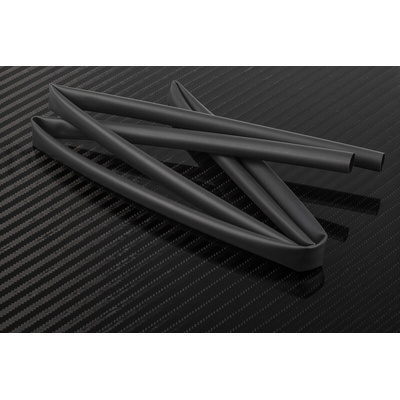 RS PRO Adhesive Lined Heat Shrink Tubing, Black 9.5mm Sleeve Dia. x 1.2m Length 3:1 Ratio