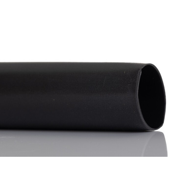 RS PRO Adhesive Lined Heat Shrink Tubing, Black 19mm Sleeve Dia. x 1.2m Length 3:1 Ratio