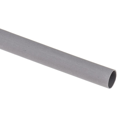 RS PRO Heat Shrink Tubing, Grey 4.8mm Sleeve Dia. x 1.2m Length 2:1 Ratio
