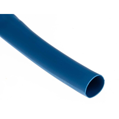 RS PRO Heat Shrink Tubing, Blue 6mm Sleeve Dia. x 7m Length 3:1 Ratio