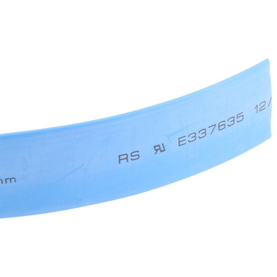 RS PRO Heat Shrink Tubing, Blue 12mm Sleeve Dia. x 4m Length 3:1 Ratio