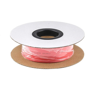 RS PRO Heat Shrink Tubing, Red 24mm Sleeve Dia. x 3m Length 3:1 Ratio