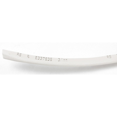 RS PRO Heat Shrink Tubing, White 3mm Sleeve Dia. x 10m Length 3:1 Ratio
