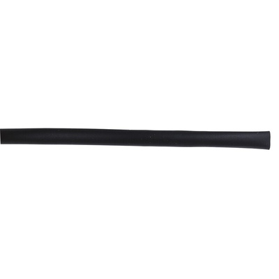 RS PRO Heat Shrink Tubing, Black 2.4mm Sleeve Dia. x 10m Length 2:1 Ratio