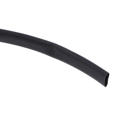 RS PRO Heat Shrink Tubing, Black 4.8mm Sleeve Dia. x 9m Length 2:1 Ratio