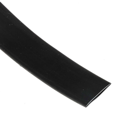 RS PRO Heat Shrink Tubing, Black 12.7mm Sleeve Dia. x 6m Length 2:1 Ratio