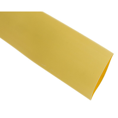 RS PRO Heat Shrink Tubing, Yellow 25.4mm Sleeve Dia. x 3m Length 2:1 Ratio