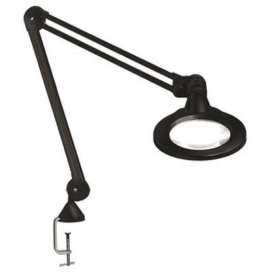Luxo KFM ESD LED Magnifying Lamp with Table Clamp Mount, 3dioptre, 127mm Lens Dia., 127mm Lens