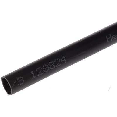 HellermannTyton Heat Shrink Tubing, Black 12mm Sleeve Dia. x 1m Length 4:1 Ratio, MU47 Series