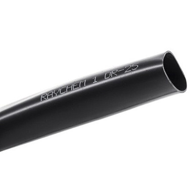 TE Connectivity Heat Shrink Tubing, Black 2.4mm Sleeve Dia. x 150m Length 2:1 Ratio, DR-25-TW Series
