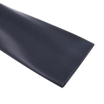 TE Connectivity Heat Shrink Tubing, Black 51mm Sleeve Dia. x 1.2m Length 2:1 Ratio, RNF-100 Series