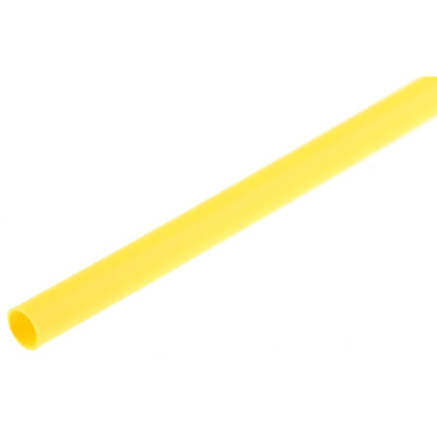 TE Connectivity Heat Shrink Tubing, Yellow 2.4mm Sleeve Dia. x 1.2m Length 2:1 Ratio, RNF-100 Series