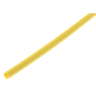 TE Connectivity Heat Shrink Tubing, Yellow 3.2mm Sleeve Dia. x 1.2m Length 2:1 Ratio, RNF-100 Series
