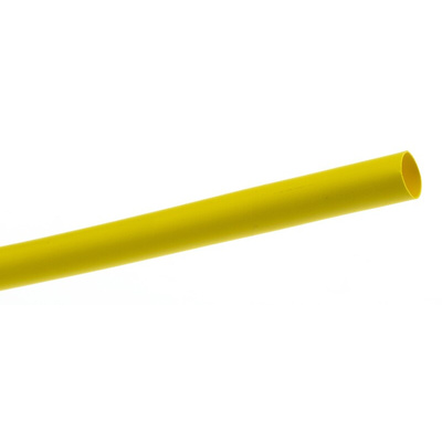 TE Connectivity Heat Shrink Tubing, Yellow 6.4mm Sleeve Dia. x 1.2m Length 2:1 Ratio, RNF-100 Series