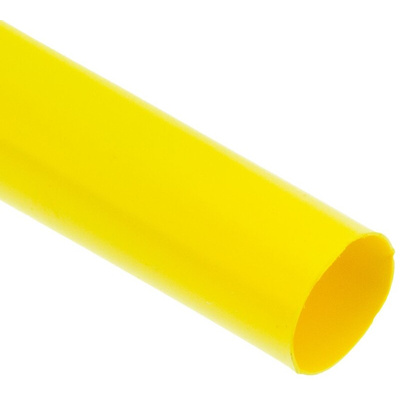 TE Connectivity Heat Shrink Tubing, Yellow 9.5mm Sleeve Dia. x 1.2m Length 2:1 Ratio, RNF-100 Series